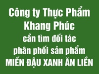 Thực Phẩm Khang Phúc cần tìm đối tác phân phối miến đậu xanh ăn liền
