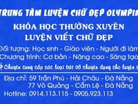 Tuyển sinh Lớp học Luyện chữ đẹp cho Học sinh và Giáo viên Tuyển sinh Lớp học Luyện chữ đẹp cho Học sinh và Giáo viên