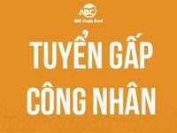 Tuyển gấp công nhân, có chỗ ăn ở, thu nhận 7tr, làm tại Hà Nội