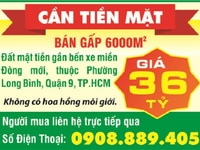 Cần tiền mặt bán gấp 6000m2 đất mặt tiền P.Long Bình Q.9