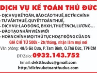 DỊCH VỤ BÁO CÁO THUẾ QUẬN THỦ ĐỨC