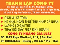 Côngty Hoàng Gia Luật chuyên tư vấn Thành lập công ty, dịch vụ kế toán