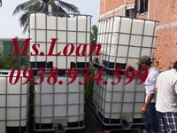 Thùng nhựa vuông đựng hóa chất 1000 lít,tank nhựa có khung thép 1 tấn Thùng nhựa vuông đựng hóa chất 1000 lít,tank nhựa có khung thép 1 tấn