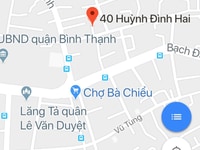 Mặt tiền đường Huỳnh Đình Hai gần chợ Bà Chiểu , trung tâm quận BT Mặt tiền đường Huỳnh Đình Hai gần chợ Bà Chiểu , trung tâm quận BT