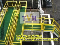 Tấm sàn lót frp grating kháng hóa chất, không gỉ sét Tấm sàn lót frp grating kháng hóa chất, không gỉ sét