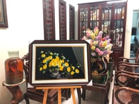 Tranh thêu tay thủ công "HOA CÚC VÀNG" Tranh thêu tay thủ công "HOA CÚC VÀNG"