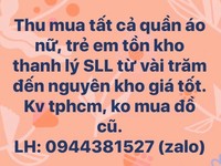 Thu mua quần áo thanh lý số lượng lớn, SANG SHOP Thu mua quần áo thanh lý số lượng lớn, SANG SHOP