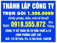 Thành Lập công ty và miễn phí kế toán trọn gói quý đầu