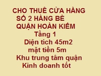 Cho thuê cửa hàng số 2 Hàng Bè, Hoàn Kiếm, Hà Nội, 45m2, mặt tiền 5m