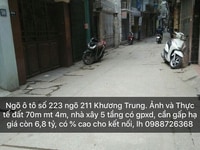 Bán nhà 5 tầng, ngõ phố Khương Trung, giá 6,8 tỷ Bán nhà 5 tầng, ngõ phố Khương Trung, giá 6,8 tỷ