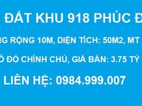 Bán đất khu 918 Phúc Đồng, đường 10m, DT 50m2, MT 6m, SĐCC, 2020 Bán đất khu 918 Phúc Đồng, đường 10m, DT 50m2, MT 6m, SĐCC, 2020
