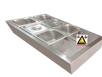 Thùng đá inox trưng bày thạch chè trà sữa. Thùng đá inox trưng bày thạch chè trà sữa.