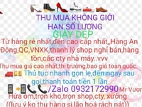 Thu mua tất cả giày dép nghỉ bán,tồn kho,giá cao nhất hcm Thu mua tất cả giày dép nghỉ bán,tồn kho,giá cao nhất hcm