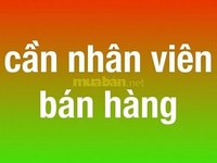 Đang tuyển gấp 02 nhân viên bán hàng tại quầy. Đang tuyển gấp 02 nhân viên bán hàng tại quầy.