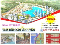 Dự án đất nền dự án TMS Đầm Cói - Vĩnh Yên, giá chỉ 17 triệu/m2 Dự án đất nền dự án TMS Đầm Cói - Vĩnh Yên, giá chỉ 17 triệu/m2