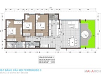 Penthouse Conic Riverside Q8, DT: 118m2 + 22m2 SVuon, Giá 3.9 tỷ/căn Penthouse Conic Riverside Q8, DT: 118m2 + 22m2 SVuon, Giá 3.9 tỷ/căn
