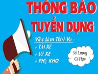Việc Làm Phổ Thông Lương Cao Tuyển Lơ Xe - Phụ Kho Lương 14 Triệu/ Th Việc Làm Phổ Thông Lương Cao Tuyển Lơ Xe - Phụ Kho Lương 14 Triệu/ Th