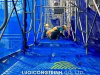 Lưới an toàn hứng vật rơi công trình xây dựng Lưới an toàn hứng vật rơi công trình xây dựng