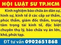 Hội luật sư TP.HCM chuyên bào chữa vụ án lớn, khó, phức tạp Hội luật sư TP.HCM chuyên bào chữa vụ án lớn, khó, phức tạp