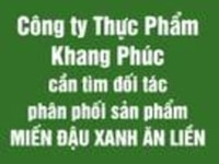 Thực Phẩm Khang Phúc cần tìm đối tác phân phối miến đậu xanh ăn liền