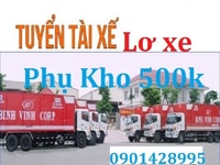 BÌNH DƯƠNG ==> Tuyển Dụng Lái Xe B2 _C và Phụ Xe Phụ Kho LĐPT BÌNH DƯƠNG ==> Tuyển Dụng Lái Xe B2 _C và Phụ Xe Phụ Kho LĐPT