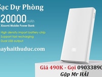 Pin dự phòng Xiaomi 20.000mAh mẫu đẹp, nhỏ, mỏng, gọn nhẹ Pin dự phòng Xiaomi 20.000mAh mẫu đẹp, nhỏ, mỏng, gọn nhẹ