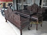 Bộ Bàn Ghế Trường Kỷ Gỗ Gụ (Gõ Mật) - Chạm Cổ Đồ Tứ Diện Đẹp Tinh Tế Bộ Bàn Ghế Trường Kỷ Gỗ Gụ (Gõ Mật) - Chạm Cổ Đồ Tứ Diện Đẹp Tinh Tế