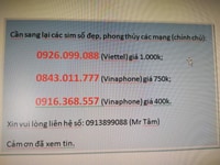 Cần bán sim Vinaphone số đẹp, phong thủy, chính chủ (tam hoa 777): Cần bán sim Vinaphone số đẹp, phong thủy, chính chủ (tam hoa 777):