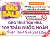 Cho thuê toà nhà mặt phố 109 Trần Quốc Hoàn, Cầu Giấy, Hà Nội