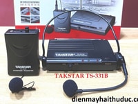 Micro không dây Takstar TS-331B kèm mic choàng đầu và cài áo Micro không dây Takstar TS-331B kèm mic choàng đầu và cài áo