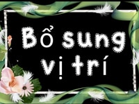 Cần bổ sung vài vị trí cho công ty thực phẩm Cần bổ sung vài vị trí cho công ty thực phẩm