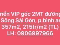 Bán nền VIP góc 2MT đường 38 ven sông Sài Gòn, 357m2, 215tr Bán nền VIP góc 2MT đường 38 ven sông Sài Gòn, 357m2, 215tr
