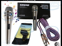 Micro SHURE KSM8 Cardioid Dynamic Có Dây, Phủ Niken Chất Lượng Cao Micro SHURE KSM8 Cardioid Dynamic Có Dây, Phủ Niken Chất Lượng Cao