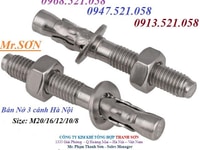 Tắc kê m16x140 mạ kẽm 3 cánh rẻ Thanh Sơn phân phối bu lông tắc kê Tắc kê m16x140 mạ kẽm 3 cánh rẻ Thanh Sơn phân phối bu lông tắc kê
