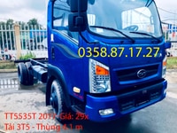 TT5535T tồn 2017, 3.5 tấn, mui bạt 4m1, 150 triệu lấy liền TT5535T tồn 2017, 3.5 tấn, mui bạt 4m1, 150 triệu lấy liền