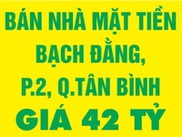 Bán nhà mặt tiền đường Bạch Đằng, Phường 2, Tân Bình Bán nhà mặt tiền đường Bạch Đằng, Phường 2, Tân Bình