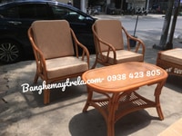 Bàn ghế sofa mây tự nhiên lưng chữ V Bàn ghế sofa mây tự nhiên lưng chữ V