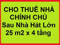 Cho thuê nhà quận Hoàn Kiếm, sau Nhà Hát Lớn, chính chủ Cho thuê nhà quận Hoàn Kiếm, sau Nhà Hát Lớn, chính chủ