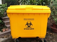 Xe thu gom rác 660 lít nhựa HDPE Xe thu gom rác 660 lít nhựa HDPE