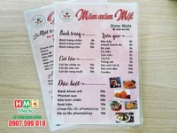 In thiết kế menu giá rẻ Hồng Minh Châu Cần Thơ In thiết kế menu giá rẻ Hồng Minh Châu Cần Thơ
