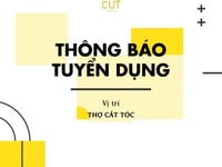 Cần Thợ chuyên cắt tóc nam nữ, Không làm hoá chất, lương cao, bao cơm. Cần Thợ chuyên cắt tóc nam nữ, Không làm hoá chất, lương cao, bao cơm.