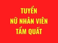 Tuyển gấp 8 nữ nhân viên tẩm quất, 18-30t, có chỗ ăn ở,