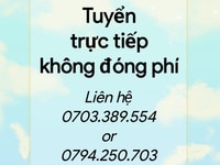 Tuyển nhân viên gấp - đi làm ngay - ưu tiên 20 - 55 tuổi Tuyển nhân viên gấp - đi làm ngay - ưu tiên 20 - 55 tuổi