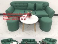 Sofa băng Bộ ghế sofa băng xanh ngọc vải bố Nội thất Linco Quy nhơn Sofa băng Bộ ghế sofa băng xanh ngọc vải bố Nội thất Linco Quy nhơn