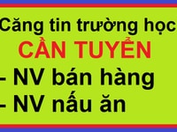 Tuyển nhân viên bán hàng và nấu ăn trong trường học tại Hà Nội