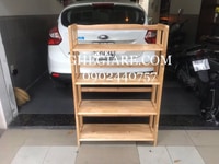 Kệ sách gỗ cao su 4 tầng 80cm, free ship nội thành Kệ sách gỗ cao su 4 tầng 80cm, free ship nội thành