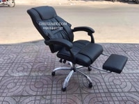 Ghế Giám Đốc Màu Da Đen Ngã Lưng Có Gác Chân Ghế Giám Đốc Màu Da Đen Ngã Lưng Có Gác Chân