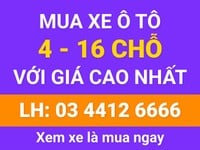 Cần mua các loại xe ôtô 4-16 chỗ với giá cao nhất