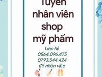 Cần tuyển gấp 2 vị trí bán hàng và lễ tân Cần tuyển gấp 2 vị trí bán hàng và lễ tân