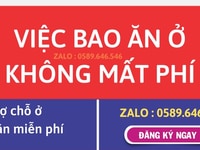 Việc Làm Khu Vực SG Từ 16t có CMND bao Ăn Ở Đi Làm Ngay